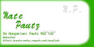 mate pautz business card